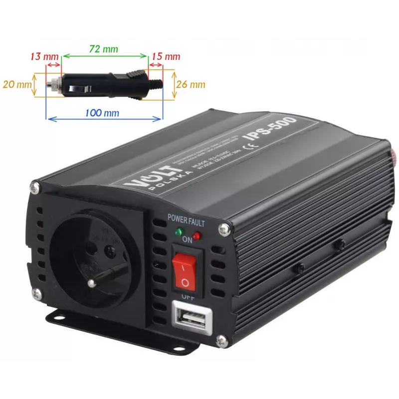 VOLT POLSKA IPS-500 12V / 230V 350/500 W Spannungswandler