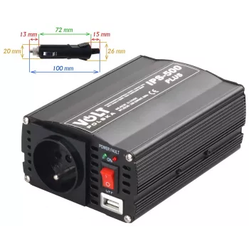 VOLT POLSKA IPS-500 PLUS 24V / 230V 350/500 W Power Inverter