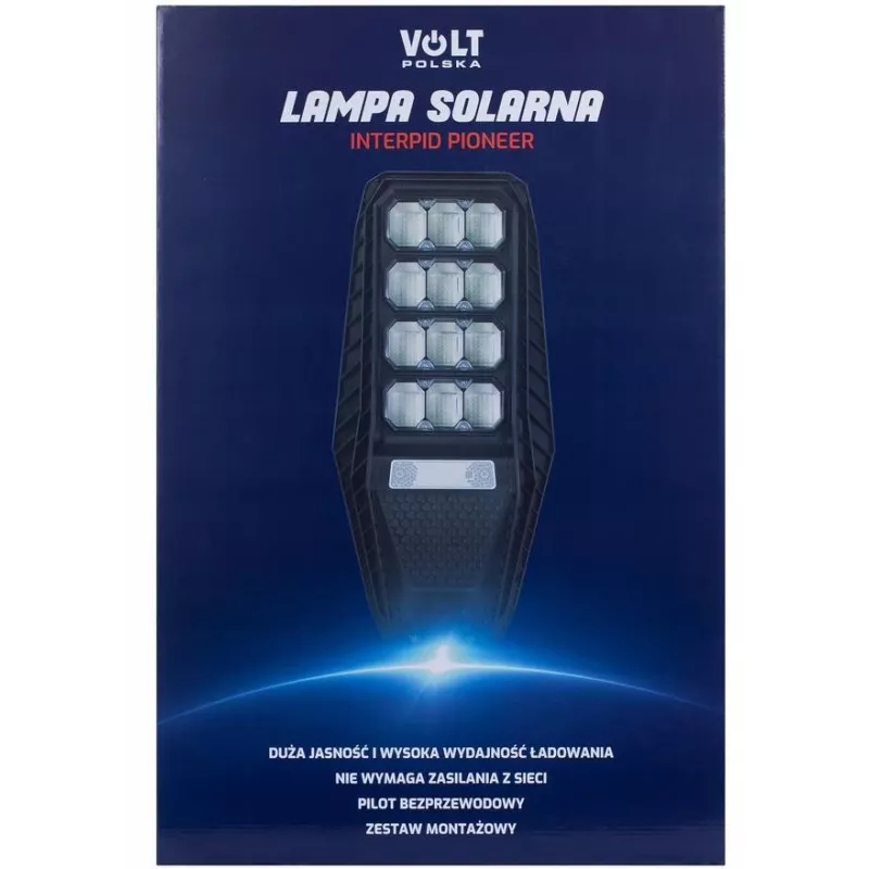 VOLT POLSKA Solarleuchte PIONEER 240 mit 15W Solarpanel und Fernbedienung