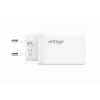 Voltage GaN 67W Wandladegerät, 2x USB-C & 1x USB-A, PD 3.0, QC 3.0, PPS, EU-Stecker, Weiß