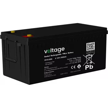 Voltage AGM Batterie 12V 200Ah VE12-200 (6-9 Jahre Lebensdauer)