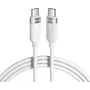 VOLTAGE VEKS100CC100WE Silicone USB-C auf USB-C Kabel 100W PD 1m Weiß