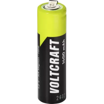 VOLTCRAFT AA Akku NiMH 1,2 V 1400 mAh mit Lötfahne, Hochstrom, Ready to Use VC-17666035