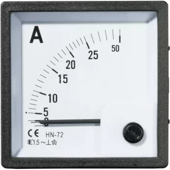 VOLTCRAFT AM-72X72/25A Analoges Einbau-Messgerät, Dreheisen, 0-25 A AC, 72x72 mm, Klasse 1.5