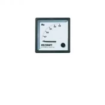 VOLTCRAFT AM-72X72/50HZ Analoges Einbau-Messgerät für Frequenz 45-55 Hz, 400 V AC, Drehspulmesswerk, 72x72 mm