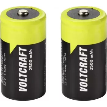 VOLTCRAFT Baby (C) Akku NiMH 2500 mAh 1,2 V Ready to Use, 2er-Pack VC-17275475