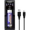 VOLTCRAFT CC1A Universal-Rundzellen-Ladegerät für NiMH, Li-Ion, LiFePO4, NiCd - 1 Ladeplatz, USB-betrieben, unterstützt AA, AAA, C, 10440, 14500, 16340