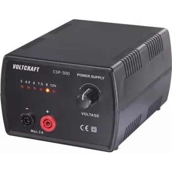 VOLTCRAFT CSP-300 Universal-Schaltnetzteil, wählbar 3-12 V DC, 3 A max., 36 W, 1 Ausgang, netzbetrieben VC-17192775