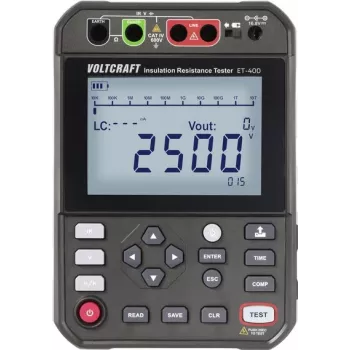VOLTCRAFT ET-400 Isolationsprüfer 250 V, 500 V, 1000 V, 2500 V bis 2,5 TΩ (VC-17072210)