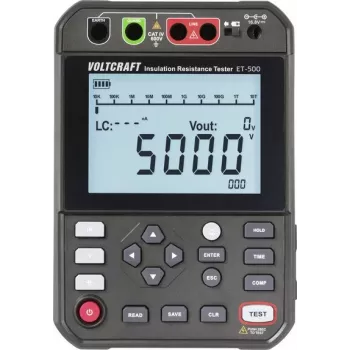 VOLTCRAFT ET-500 Isolationsprüfer 250 V, 500 V, 1000 V, 2500 V, 5000 V 5,0 TΩ (VC-17072215)
