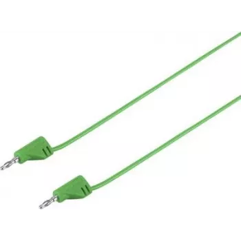 VOLTCRAFT Hochflexible Messleitung 2 mm Lamellenstecker auf 2 mm Lamellenstecker, 0,6 m, Grün, 2,2 A, MSB-200 (VC-8557715)