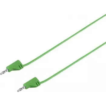VOLTCRAFT Hochflexible Messleitung 2 mm Lamellenstecker auf 2 mm Lamellenstecker 0,3 m Grün MSB-200 2,2 A (VC-8557705)