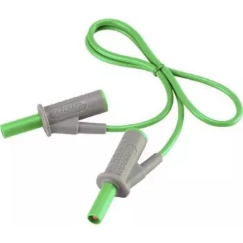 VOLTCRAFT Hochflexible Sicherheitsmessleitung [4 mm Lamellenstecker - 4 mm Lamellenstecker] 0,5 m Grün MSB-501 10 A (VC-8063525)