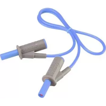 VOLTCRAFT Hochflexible Sicherheitsmessleitung [4 mm Lamellenstecker - 4 mm Lamellenstecker] 0,5 m Blau MSB-501 10 A (VC-8063410)