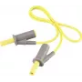 VOLTCRAFT Hochflexible Sicherheits-Messleitung 4 mm Lamellenstecker auf 4 mm Lamellenstecker 0,5 m Gelb MSB-501 10 A VC-8063450