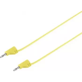 VOLTCRAFT Hochflexible Messleitung [Lamellenstecker 2 mm - Lamellenstecker 2 mm] 0,6 m Gelb MSB-200 2,2 A (VC-8557690)