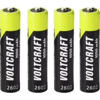 VOLTCRAFT Micro (AAA) NiMH Akku 1050 mAh 1,2 V Ready to Use, 4er-Pack (VC-17275425)