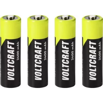 VOLTCRAFT Mignon AA NiMH Akku 2400 mAh 1,2 V Ready to Use, 4er-Pack VC-17275455