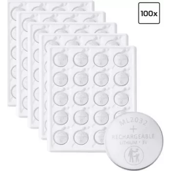 VOLTCRAFT ML2032 wiederaufladbare Lithium-Knopfzelle 65 mAh 3 V 100er-Pack (VC-18689110)