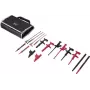 VOLTCRAFT MLSet-100 Messleitungs-Set mit 4 mm stapelbaren Bananensteckern, Krokodilklemmen, Prüfspitzen, 4 mm Buchsen, 1,2 m, Rot/Schwarz VC-18652745