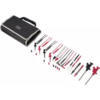 VOLTCRAFT MLSet-120 Messleitungs-Set, 6-teilig, 4 mm Bananenstecker, Prüfspitzen, 0,64 mm Stiftkontakte, 1,2 m, Rot/Schwarz VC-18652750