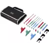 VOLTCRAFT MLSet-140 Messleitungs-Set, 4 mm stapelbare Stecker, 1,5 m, Rot/Blau/Grün, mit Krokodilklemmen und Prüfspitzen VC-18652740