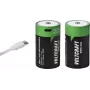 VOLTCRAFT Mono (D) Li-Ion Akku 6000 mAh 1,5 V, 2er-Pack mit USB-C-Ladefunktion (VC-17275580)
