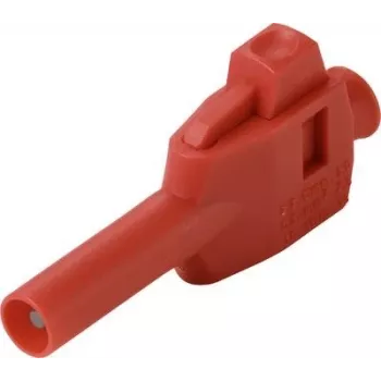 VOLTCRAFT MP-4 4 mm Bananenstecker, gerade, Klemmanschluss, rot, 50 Stück VC-17002935
