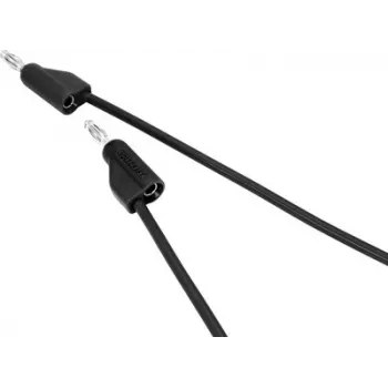 VOLTCRAFT MSB-100 Schwarz 1m Messleitung 4mm Bananenstecker auf 4mm Bananenstecker CAT III 1000V CAT IV 600V 19A VC-15443090