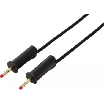 VOLTCRAFT MSB-132 1m schwarze Messleitung 4mm stapelbarer Stecker auf 4mm stapelbarer Stecker VC-18709985