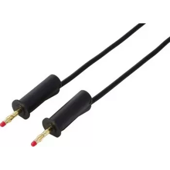 VOLTCRAFT MSB-132 2 m schwarze Sicherheitsmessleitung, 4 mm stapelbare Stecker, 32 A, 1000 V CAT III VC-18709995