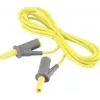 VOLTCRAFT MSB-501 Sicherheitsmessleitung, 4 mm stapelbarer Bananenstecker auf gleichen, 2 m, Gelb, CAT III 1000 V / CAT IV 600 V, 16 A VC-8063480