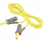 VOLTCRAFT MSB-501 Sicherheitsmessleitung, 4 mm stapelbarer Bananenstecker auf gleichen, 2 m, Gelb, CAT III 1000 V / CAT IV 600 V, 16 A VC-8063480