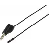 Voltcraft MSL-315 Schwarze Messleitung, 4 mm Bananenstecker auf 0,64 mm Buchse, 1 m, 1 A, 30 V AC/60 V DC VC-17182175