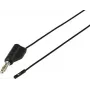 Voltcraft MSL-315 Schwarze Messleitung, 4 mm Bananenstecker auf 0,64 mm Buchse, 1 m, 1 A, 30 V AC/60 V DC VC-17182175