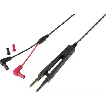VOLTCRAFT MSL-503-2 Messleitungs-Set, 4 mm Sicherheitsstecker auf 4 mm Sicherheitsstecker, 39 cm, 10 A, 1000 V, CAT III/IV, Schwarz/Rot, 2 Leitungen VC-18654460