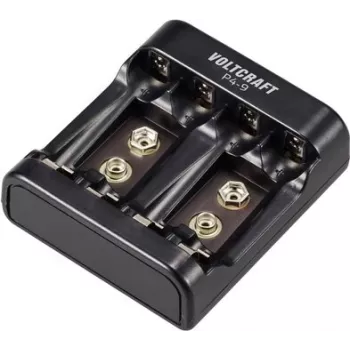 VOLTCRAFT P4-9 Rundzellen-Ladegerät für NiMH/NiCd AA, AAA, 9V-Block VC-14936385