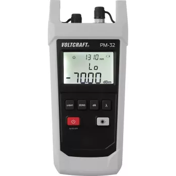 VOLTCRAFT PM-32 Optisches Leistungsmessgerät Glasfaser-Tester -70 bis +10 dBm, 850-1625 nm, InGaAs, Universal 2,5 mm FC/SC/ST VC-11499080