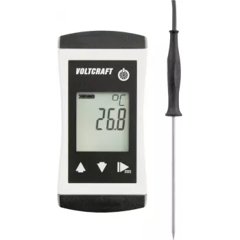 VOLTCRAFT PTM 100 + TPT-203 Temperaturmessgerät mit Pt1000-Sonde, -200 bis +450 °C, IP65