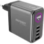 VOLTCRAFT UC-140W01 140W GaN USB-C PD Wandladegerät mit 3x USB-C und 1x USB-A, Schwarz VC-17776050