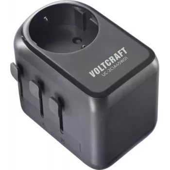 VOLTCRAFT UC-2C1A45W01 45W Reise-Ladeadapter mit 2x USB-C PD, 1x USB-A QC, EU/UK/China Stecker - Schwarz VC-17792635