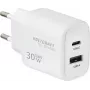 VOLTCRAFT UC-30W001 GaN USB-Wandladegerät 30W, 1x USB-C PD 3.0 + 1x USB-A Quick Charge, Weiß VC-17942310