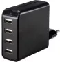 VOLTCRAFT UC-4AXX001 USB-Ladegerät 24 W 4x USB-A Schwarz Innen