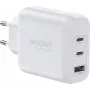 VOLTCRAFT UC-70W001 GaN USB-Wandladegerät 70W 2x USB-C PD 3.2 + 1x USB-A Schnellladung Weiß VC-18791125