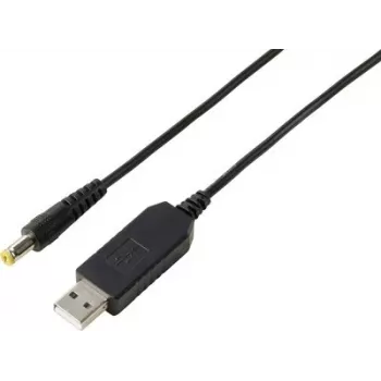 VOLTCRAFT USB-auf-12V-DC-Aufwärtswandler mit 5,5x2,1mm Hohlstecker und Adapter-Set, 12W, 1A, Schwarz (VC-18218585)