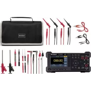 VOLTCRAFT VC-11015335+VC-18652750+VC-11732520 True RMS Digitalmultimeter mit Datenlogger, OLED, CAT III 1000V/CAT IV 600V