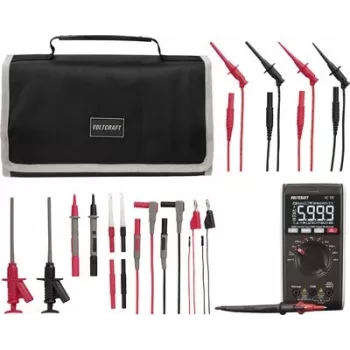 VOLTCRAFT VC-12232375+VC-18652750 Akku-Handstaubsauger mit Ladestation, 11,1V Li-Ion, 8000 Pa, 0,5L, HEPA, Schwarz/Grau