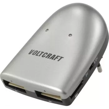 VOLTCRAFT VC-15228900 Li-Ion Knopfzellen-Ladegerät, 2 Schächte, 3/3,6 V, Überladeschutz