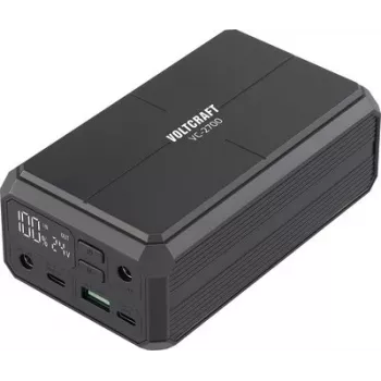 VOLTCRAFT VC-2700 Powerbank 27000 mAh USB PD 3.0, USB PD 2.0, PPS, Schnellladung Li-Ion Schwarz, Gleichzeitiges Laden und Entladen, Statusanzeige (VC-18192885)