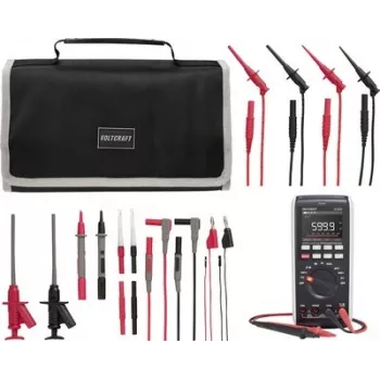 VOLTCRAFT VC-831 True RMS Digitalmultimeter mit MLSet-120 Messleitungen und Tragetasche VC-12884320+VC-18652750